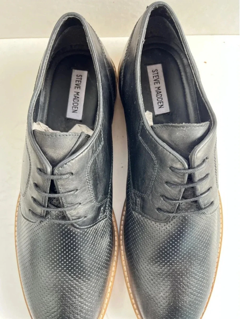Steven Madden Mens Oxford Style Dress Shoes Lace Up Size 11 Black